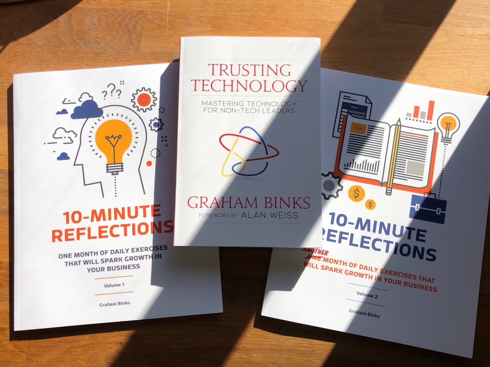 Trusting Technology and the two volumes of 10-Minute Reflections, by Graham Binks