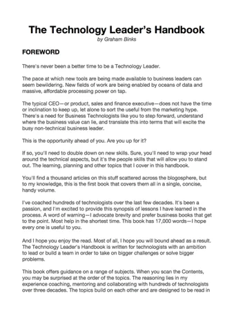 Sample page 1 from The Technology Leader's Handbook